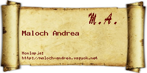 Maloch Andrea névjegykártya